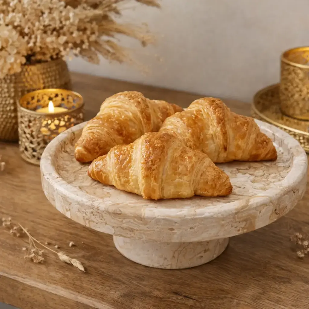 Plateau sur pied effet travertin 20cm - Nohan