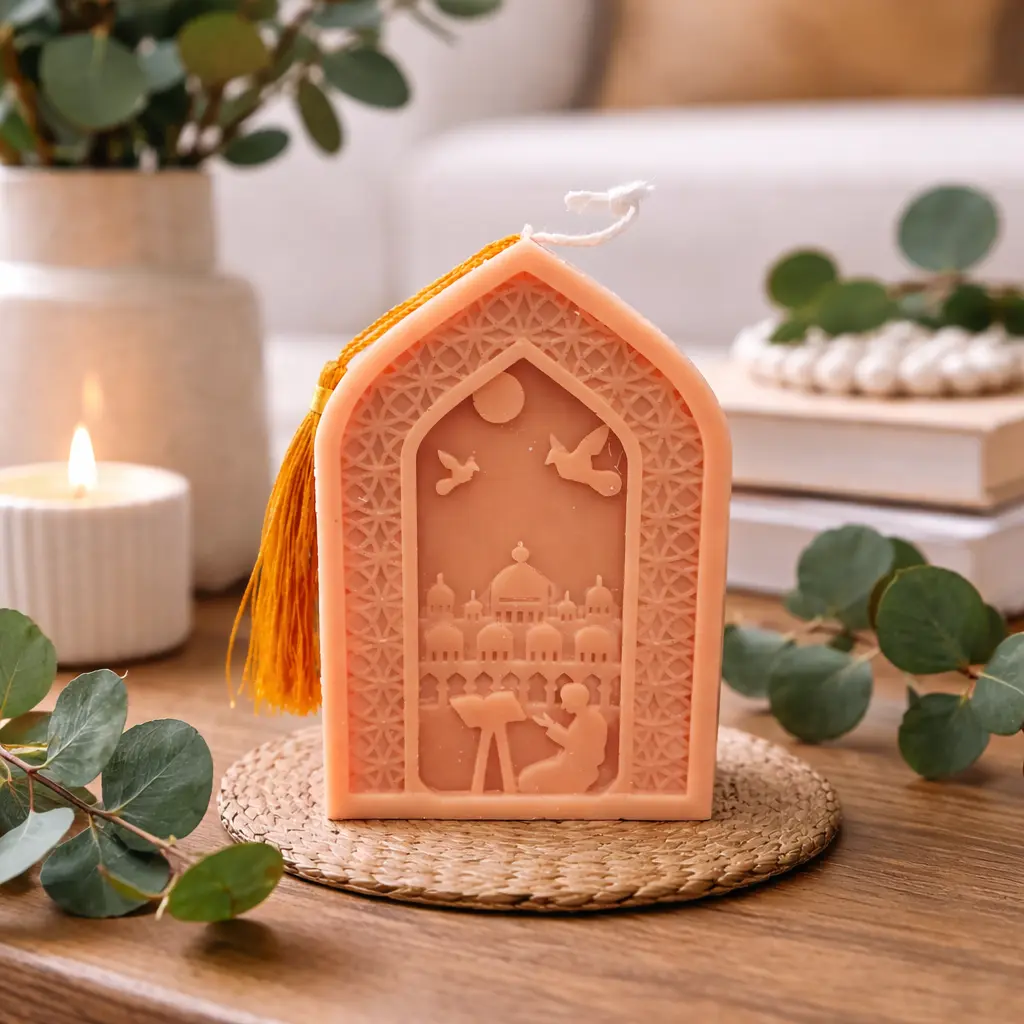 Bougie Eid mosquee 6.5*6.5*8CM