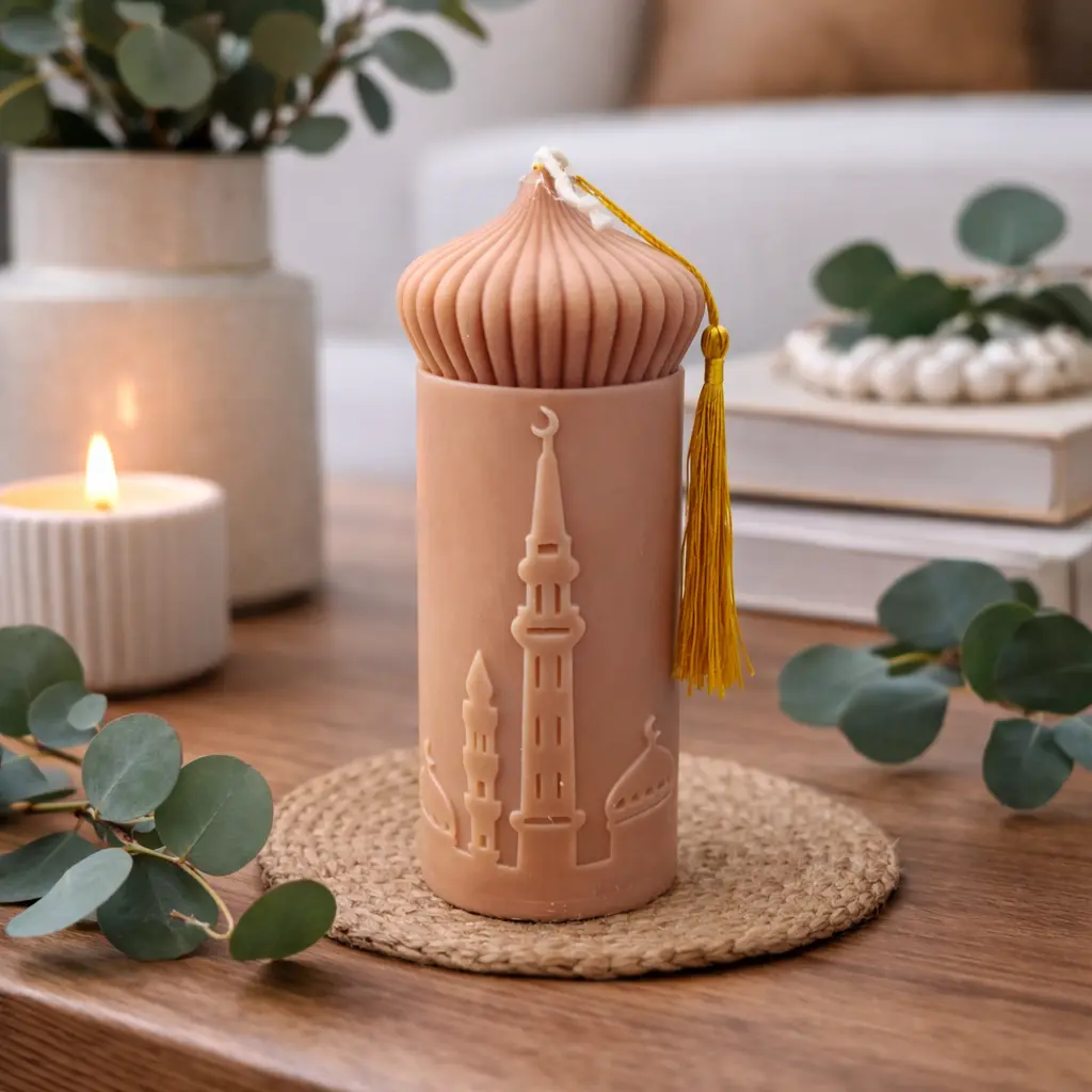bougie eid minaret 6.5*6.5*18CM 
