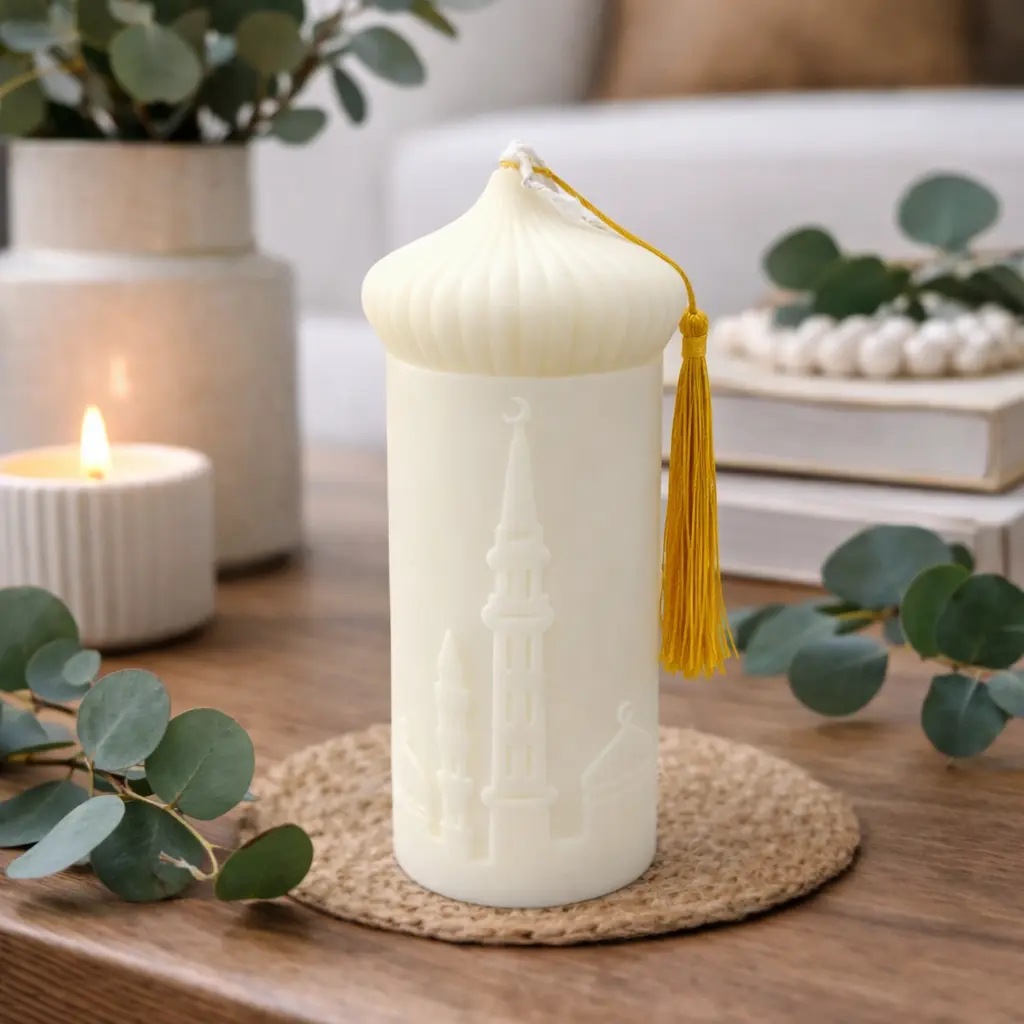 bougie eid minaret 6.5*6.5*18CM 