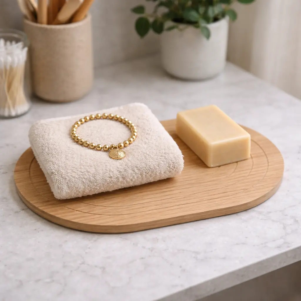 Plateau bois clair cercle - 34 cm