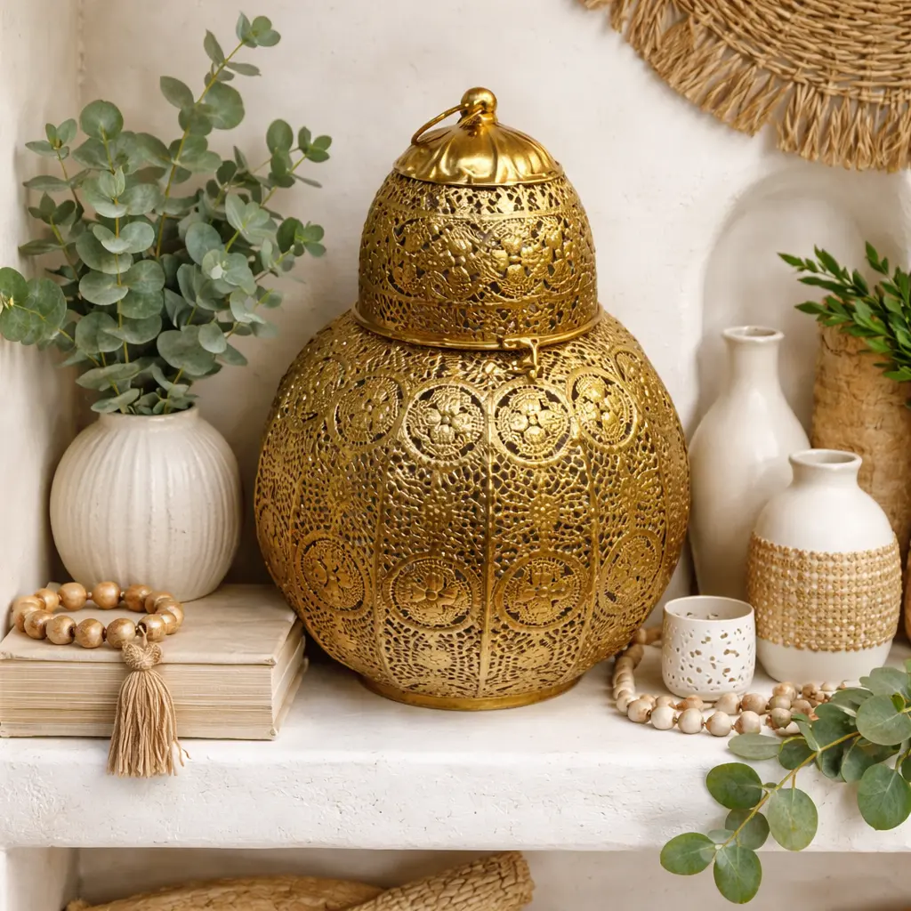Lanterne metal or 