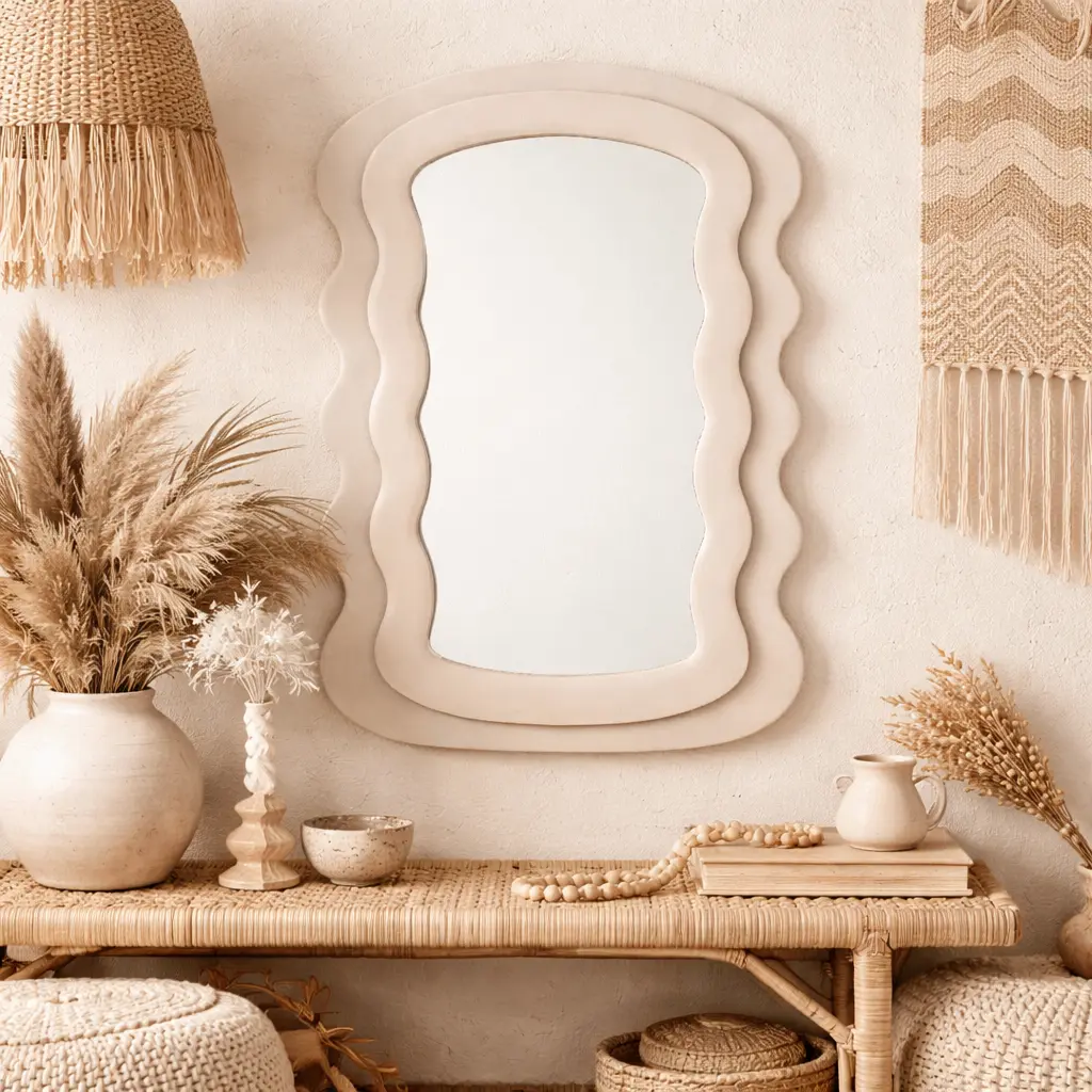 Miroir mural vague 