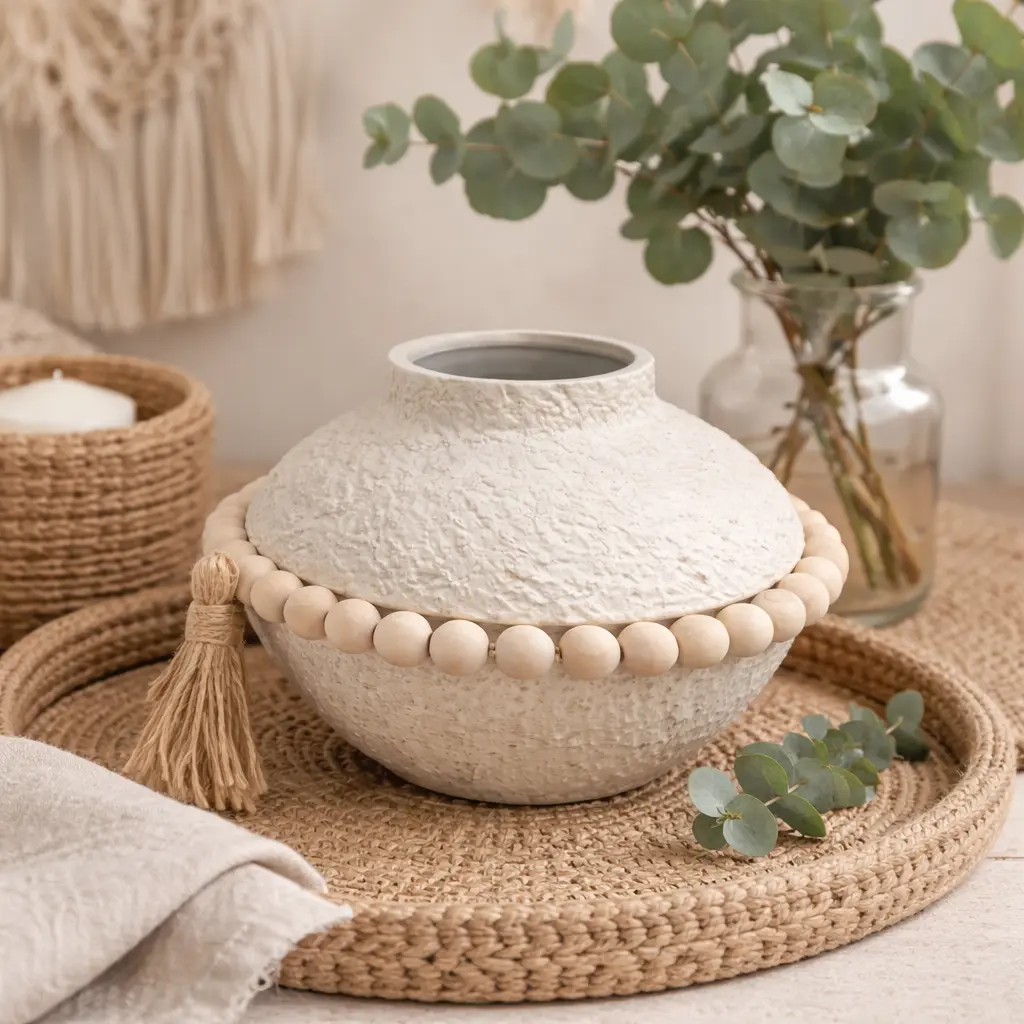 Vase Jarre avec perles