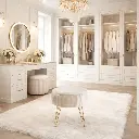 Grand pouf et coffre beige "Jaden"