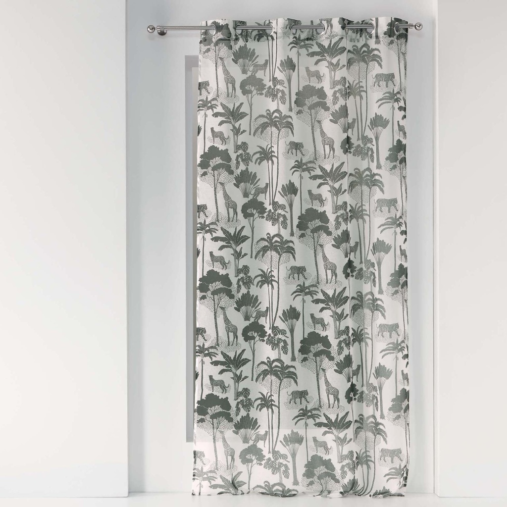 Pao.  140 x 240 cm voile sable imp.  manapany kaki