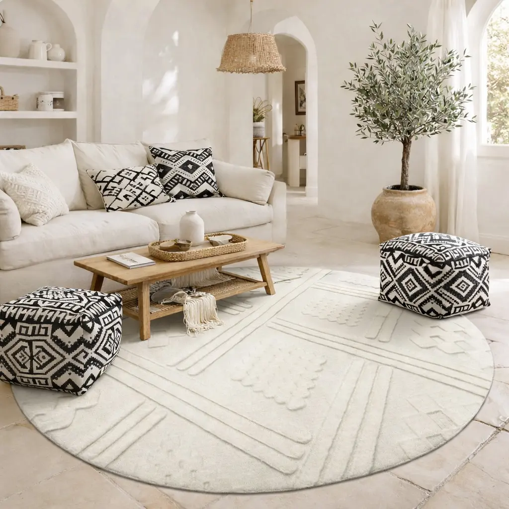 Tapis 160cm rond - "BURGOS"