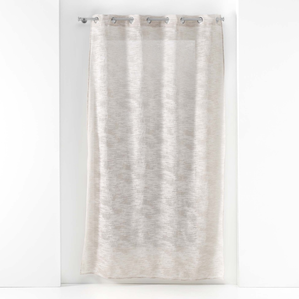 Panneau a oeillets  140 x 240 cm effet lin tisse fils coupes zebra lin