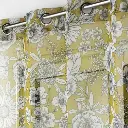Panneau a oeillets 140 x 240 cm voile sable imprime milady jaune