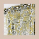 Panneau a oeillets 140 x 240 cm voile sable imprime milady jaune
