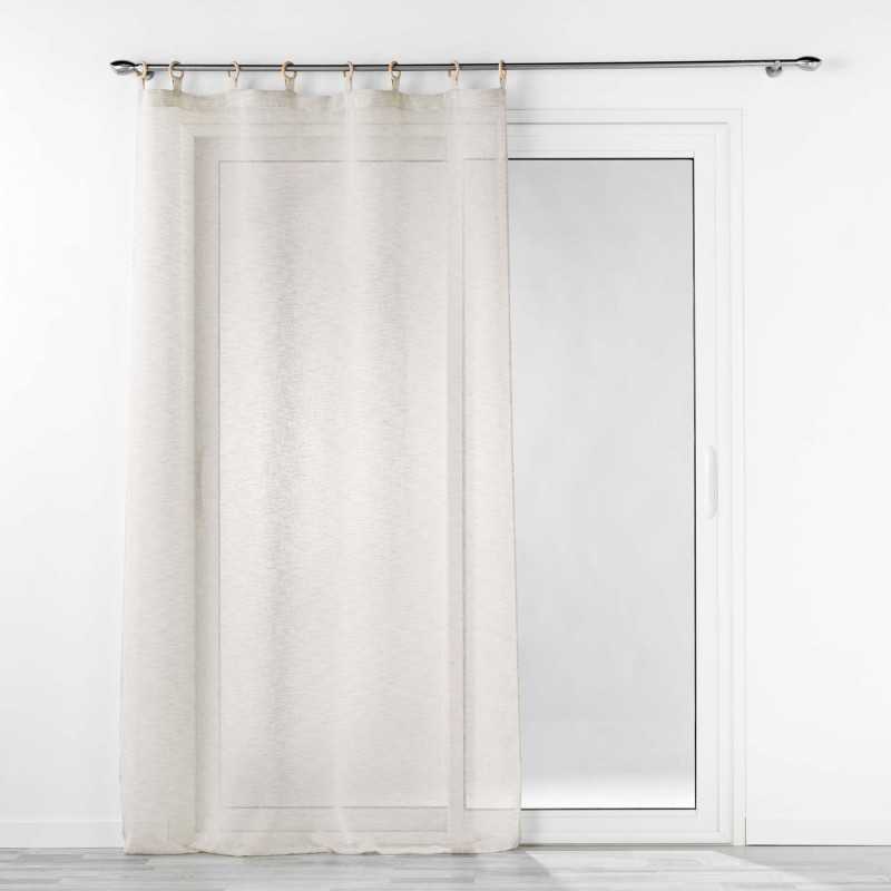 Panneau a oeillets bois 140 x 240 cm voile tisse minalisa lin