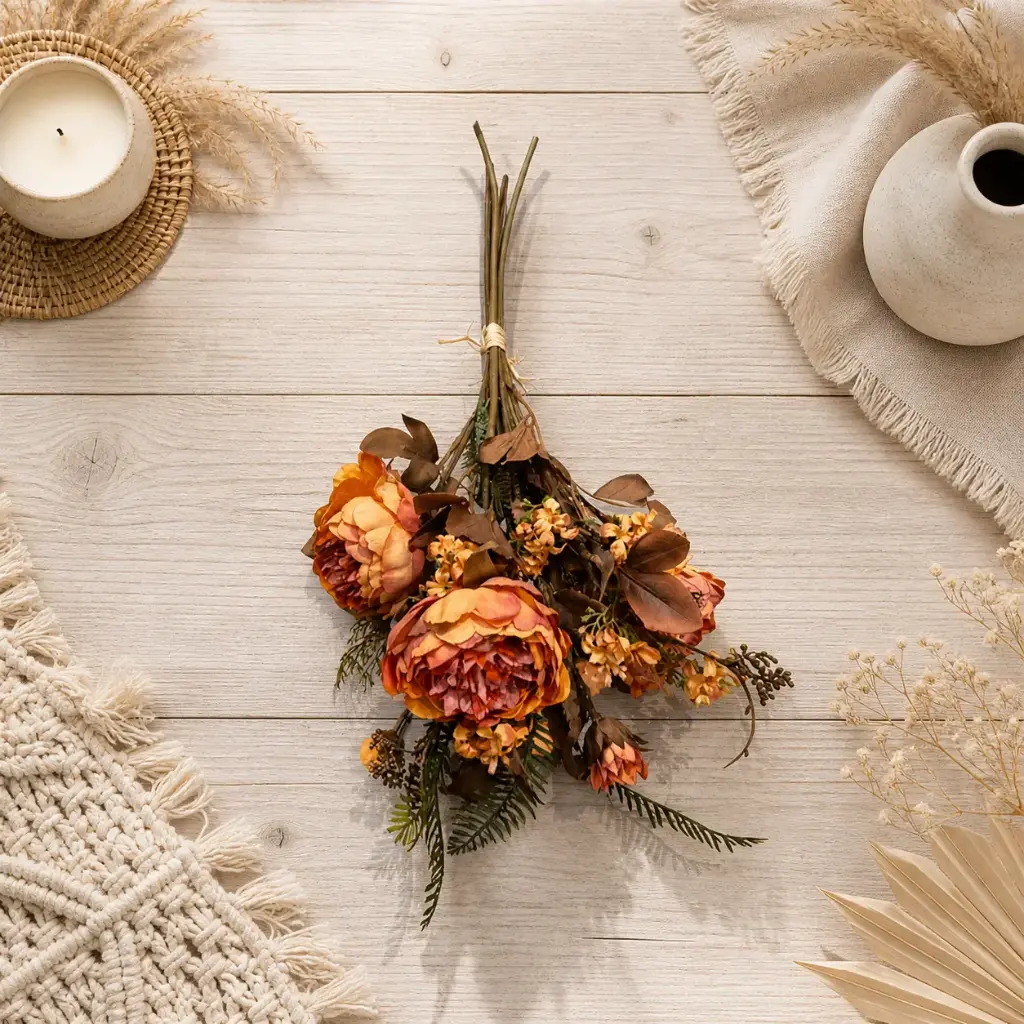 Bouquets de pivoines automne vintage 55 cm - 623