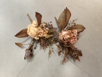 Bouquet de roses et magnolias séchées 38 cm - 449