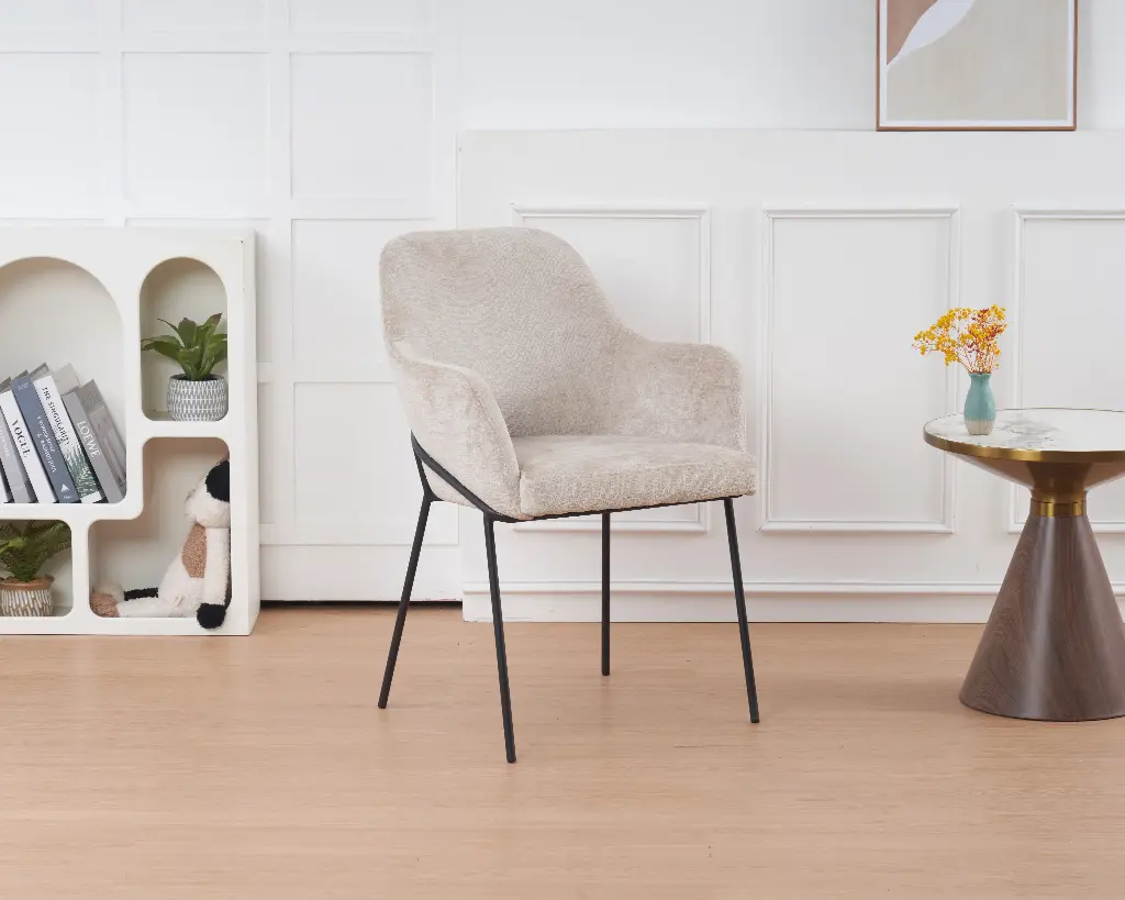 Lot de 4 chaises de salle à manger - "Yuri" - Cacahuète