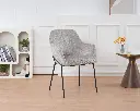 Lot de 4 chaises de salle à manger - "Yuri" - Étain