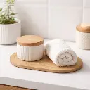 Plateau bois clair cercle - 29.5 cm