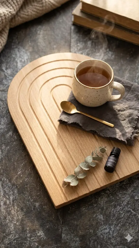 Petit plateau bois clair rainbow