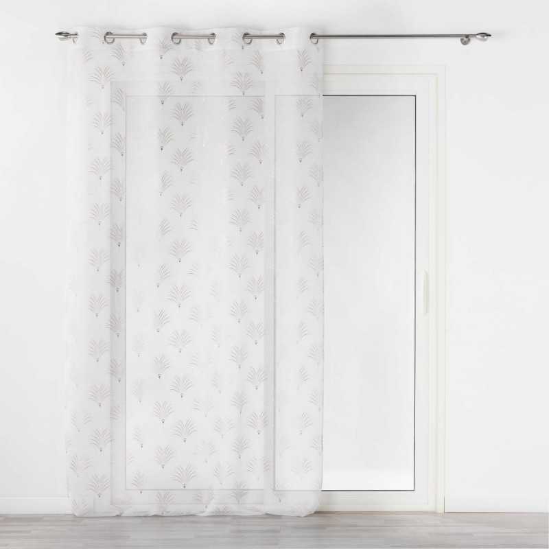 Panneau a oeillets 140 x 240 cm voile sable imprime metallise arcadie