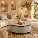 Table basse Ø85-130*40 cm - "Elwood"