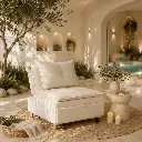 Fauteuil 97 X 78 x 88.5 cm - "Josy" Blanc cassé