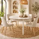 Table à manger Ø105*65 cm - "Clarisse" Crème