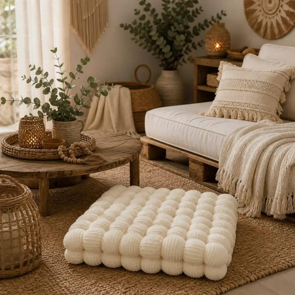 Coussin blanc cassé 50*50 cm - "LIAM"