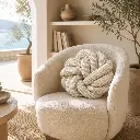 Coussin Ø33 cm beige - "Colin "