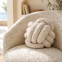 Coussin Ø27 cm beige - "HARRY"
