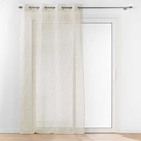 Panneau a oeillets 140 x 280 cm voile sable imprime pandore blanc