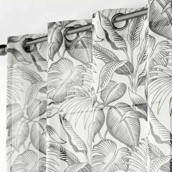 Panneau a oeillets 140 x 280 cm voile sable imprime cabana naturel