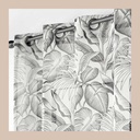 Panneau a oeillets 140 x 280 cm voile sable imprime cabana naturel