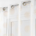 Panneau a oeillets 140 x 240 cm voile sable imprime metallise sixtine or