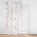 Panneau a oeillets 140 x 240 cm voile sable imprime metallise joyce or rose