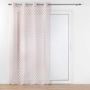 Panneau à oeillets 140 x 240 cm voile sable imprime metallise lorea marsala