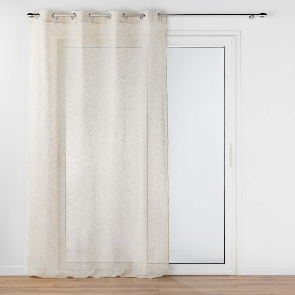 Panneau a oeillets 140 x 240 cm polyester/lin uni aline