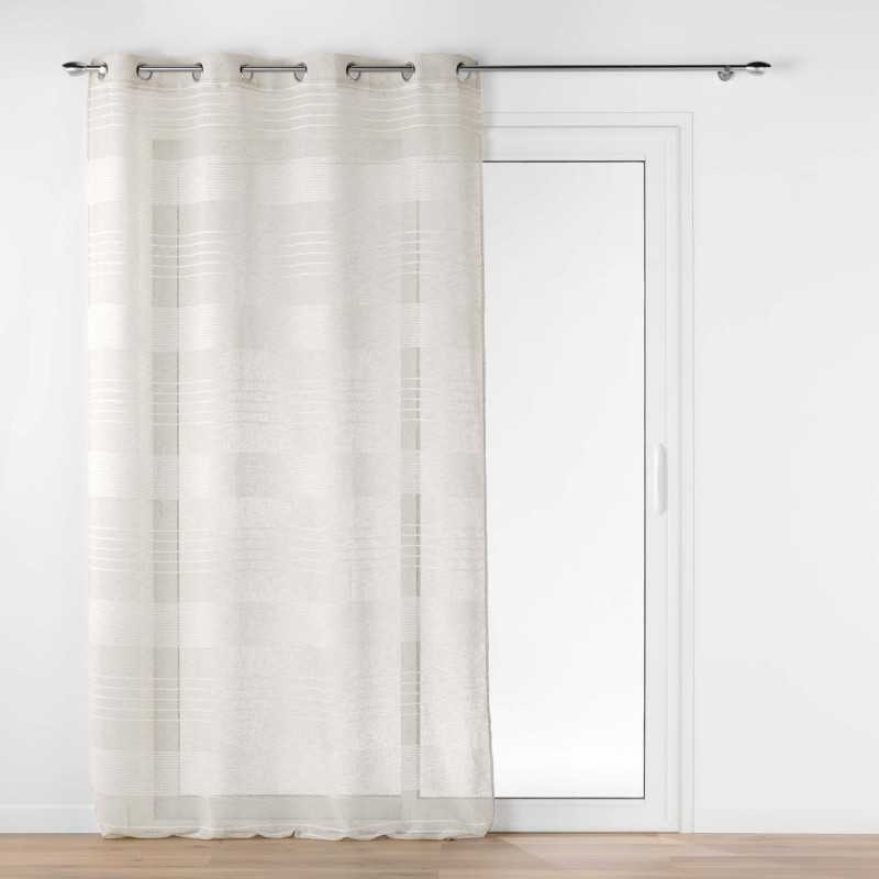 Panneau a oeillets 140x240 cm effet lin tisse janice lin