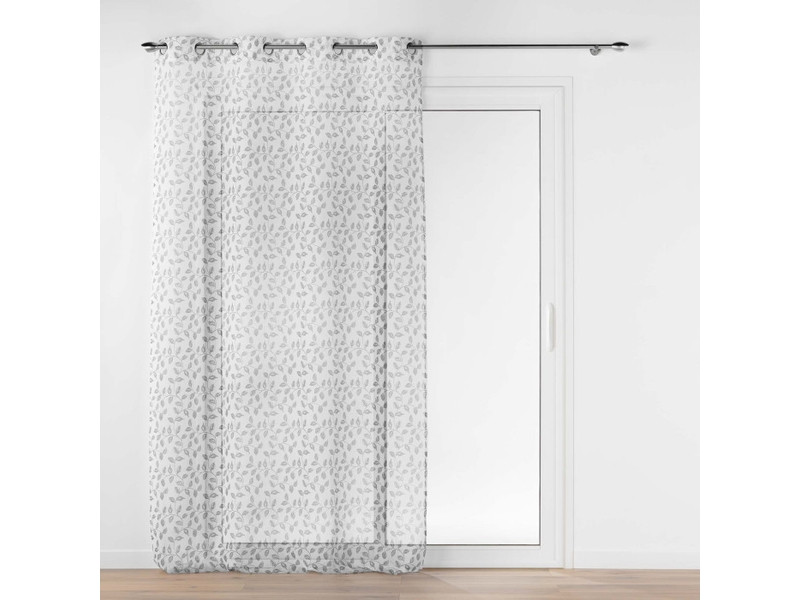 Panneau a oeillets 137 x 240 cm voile sable imprime farandole gris