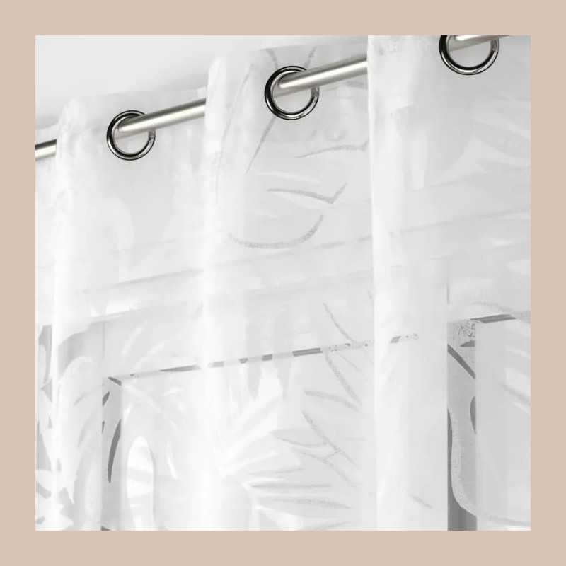 Panneau a oeillets 140 x 240 cm voile devore metallise dolia