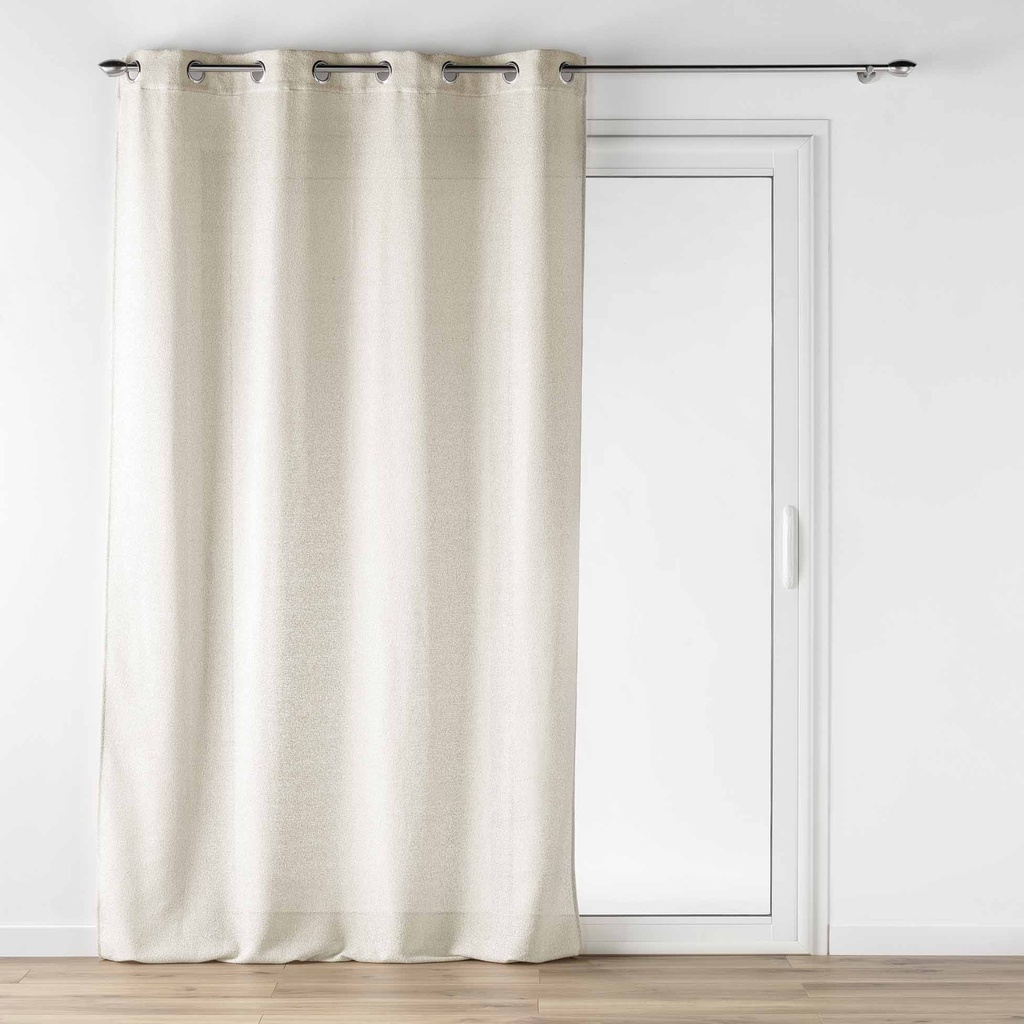 Panneau a oeillets 140 x 240 cm effet lainage loulaine lin