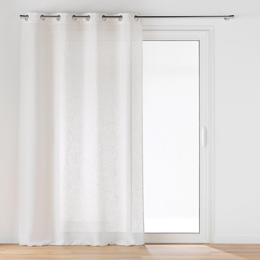 Panneau a oeillets 140 x 240 cm effet lin tisse cloris naturel