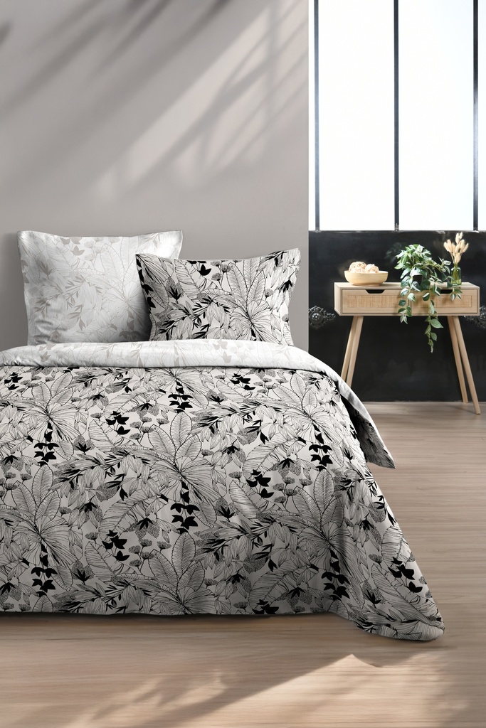 Parure housse de couette surya noir 240x220