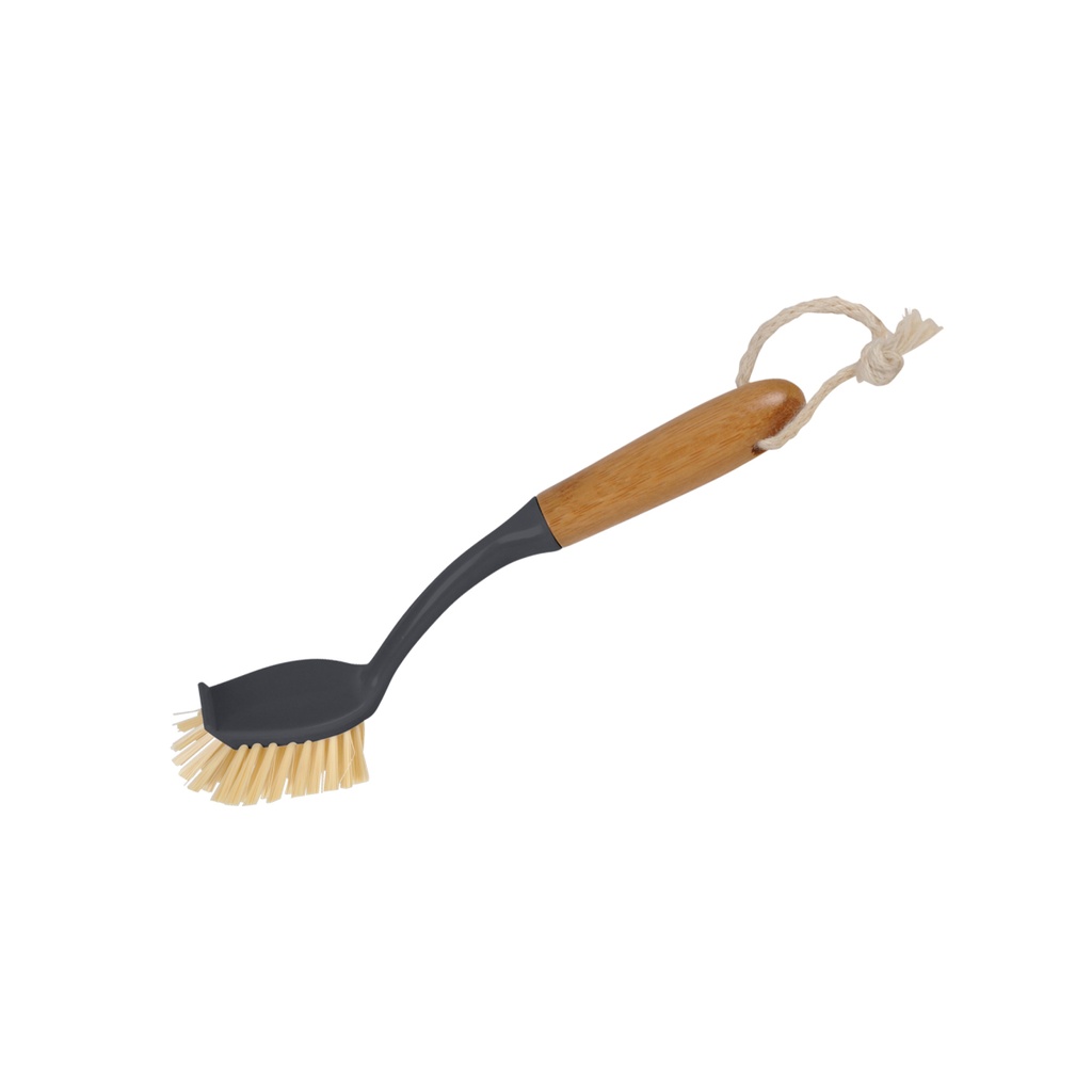 Brosse vaisselle plastique manche bambou 29cm
