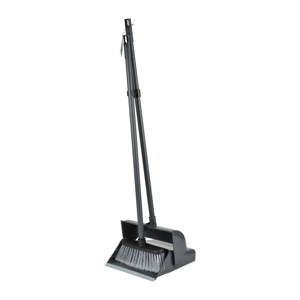 Pelle haute repliable avec couvercle plastique+balai h92cm anthracite