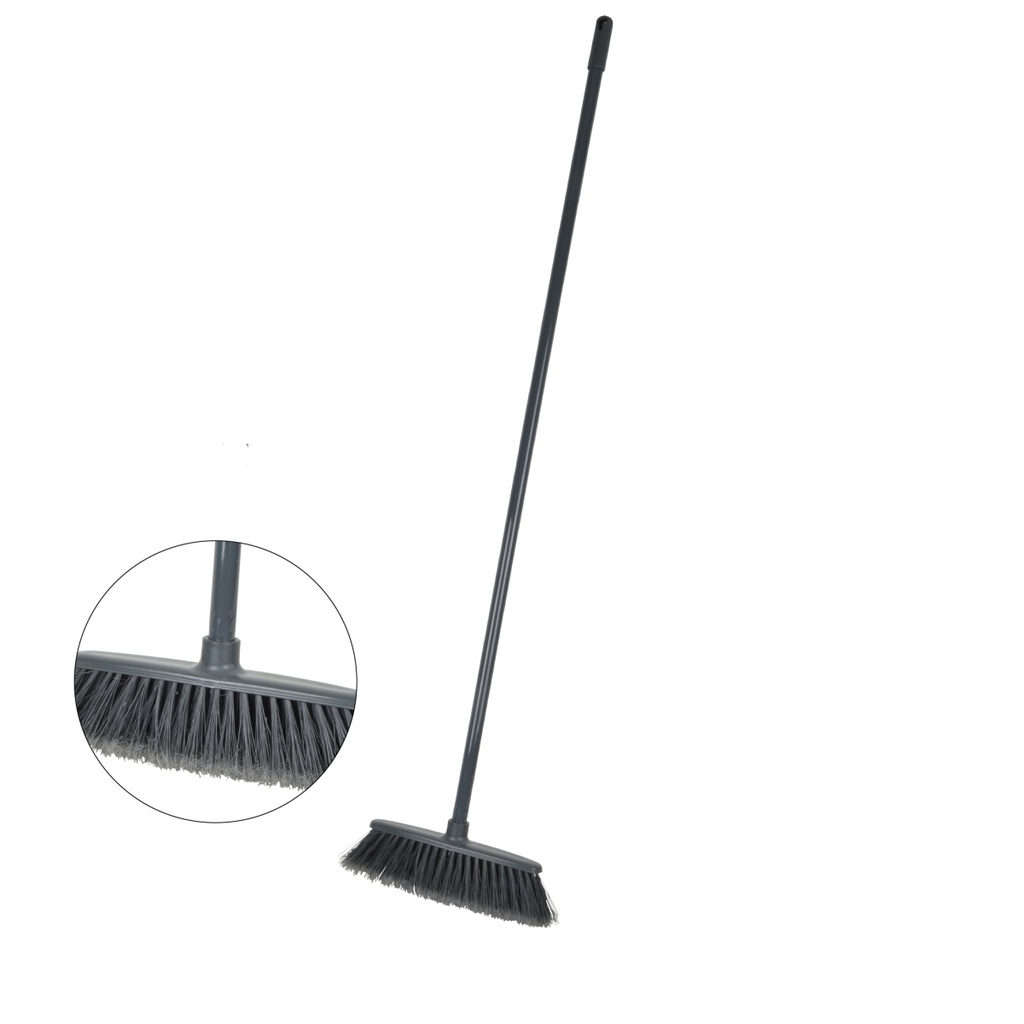 Balai d'interieur manche metal 120cm anthracite