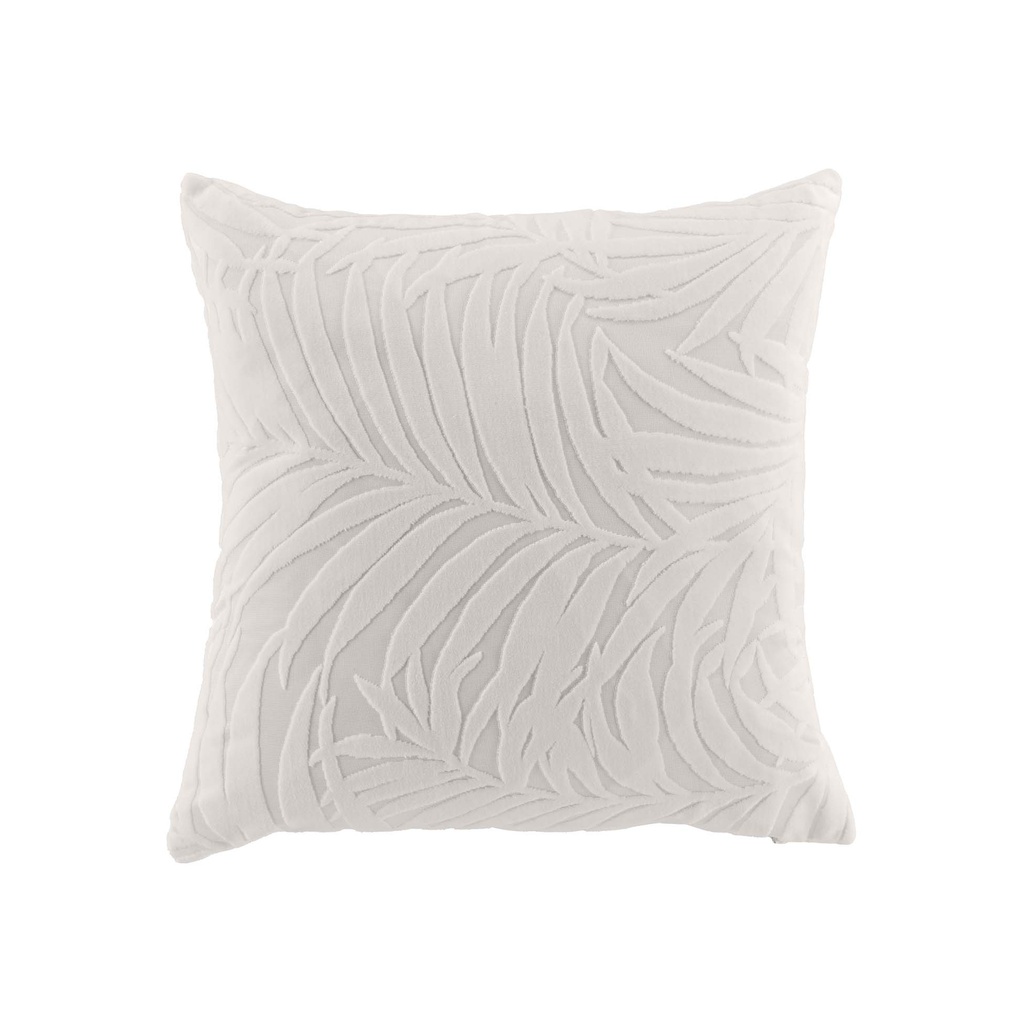 Housse de coussin +encart 40 x 40 cm velours devore natureo