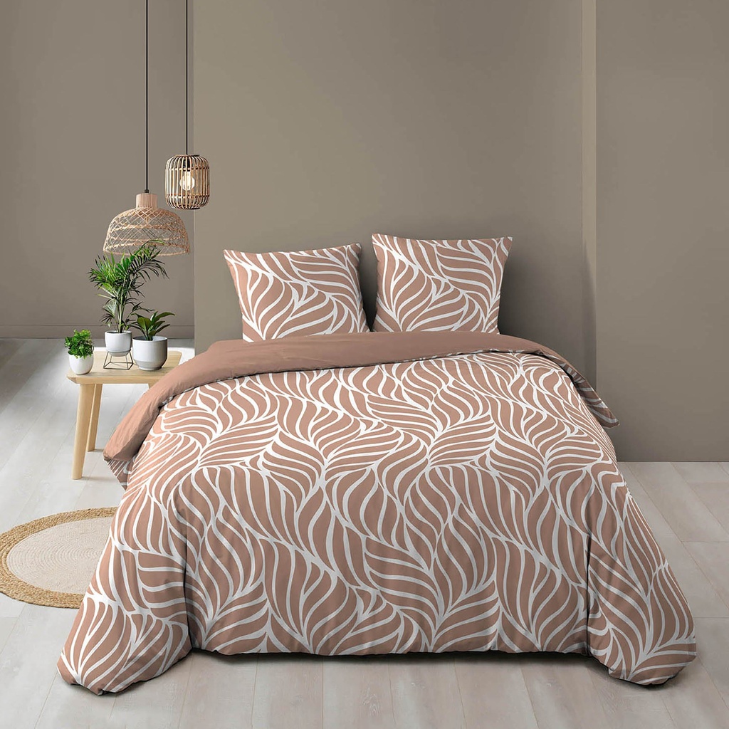Parure 3 p. 240 x 220 cm imprime 57 fils allover morgane mocha