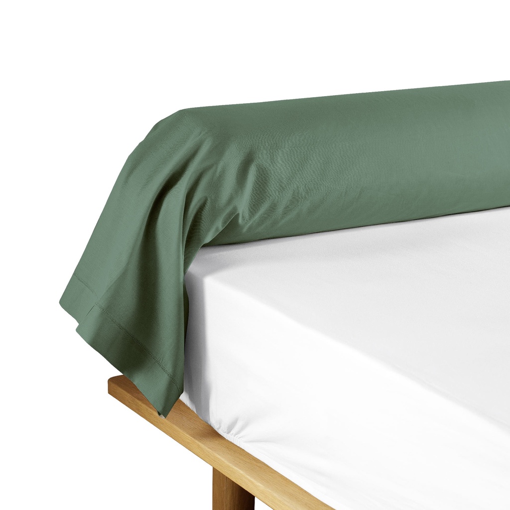 Taie de traversin 85 x 185 cm uni 57 fils lina cedre +point bourdon
