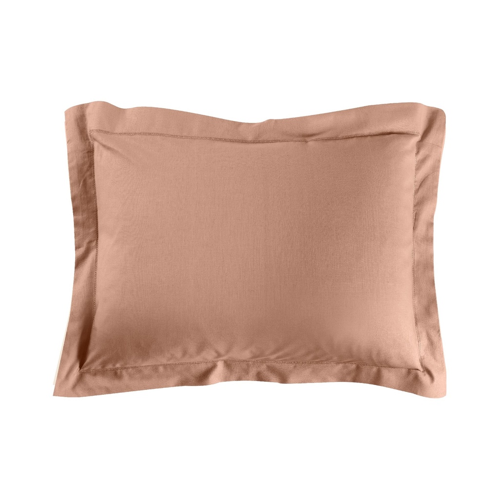 Taie d'oreiller vp 50 x 70 cm uni 57 fils lina blush +point bourdon