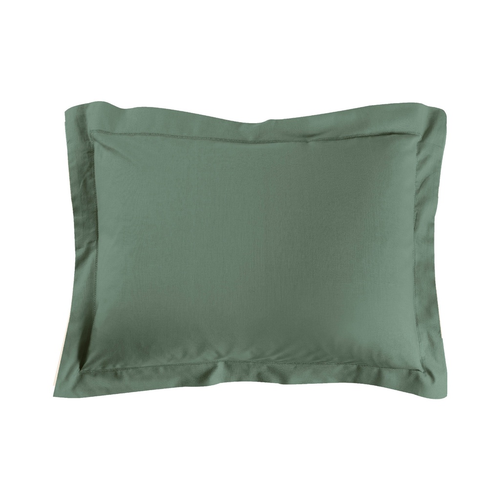 Taie d'oreiller vp 50 x 70 cm uni 57 fils lina cedre +point bourdon