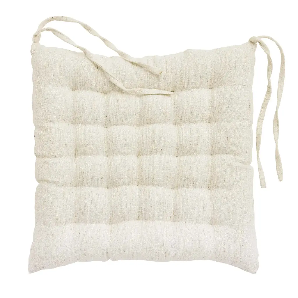 Assise matelassee 38 x 38 cm effet lin tisse nando naturel
